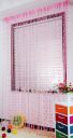 PINDIA 6 feet Set of 2 Baby Pink String Net Heart Design Door Window Curtain...