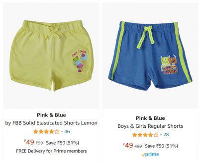 Pink & Blue baby clothing  starting at ₹49