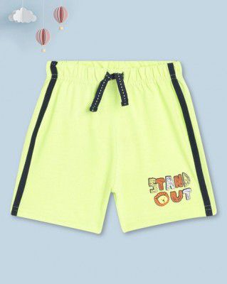 PINK N BLUE Typographic Print Shorts with Drawstring Waist