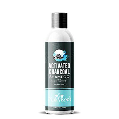 Pink Root Activated Charcoal Shampoo 250ml for Deep Cleansing of Hair
