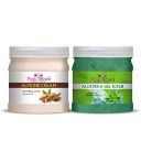 Pink Root Aloe Vera Gel Scrub 500gm with Almond Cream 500gm...