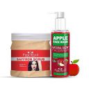 Pink Root Apple Oil Balancing Face Wash 100ml with Saffron Scrub Enriched with Kesar & Wheat Germ Oil 500gm...