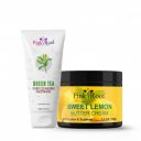 Pink Root Green Tea Pore Cleansing Facewash 100ml with Sweet Lemon Butter Cream 100gm...