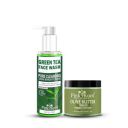 Pink Root Green Tea Pore Cleansing Facewash 100ml with Olive Butter Cream 100gm...