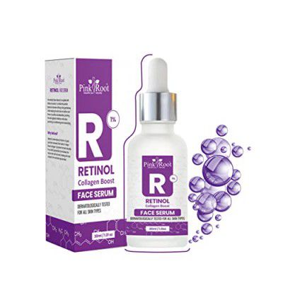 Pink Root Retinol 1% Facial Serum for Wrinkles & Dark Spots, Renew and Reset, Skin Clearing, Anti-Aging Serum - Skin Repair, Night Therapy, Clean Skin care, Fine Lines (Retinol 30ml)