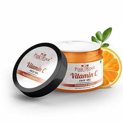 Pink Root Vitamin C Massage Gel, Radiance Glow, Lightweight, Brightening, Non-Greasy - For Face & Skin Care – 100gm