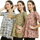 Pinkimint Crape Combo Top for Women ll (Pack of 3)...