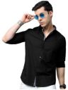 Pinkmint Cotton Soild Shirt for Men Long Sleev Spread Collar Pattern Formal Shirt, Casual Wear...