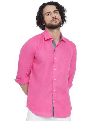 Pinkmint Cotton Spread Collar Long Sleeve Shirt for Men Formal Shirt Casual Men Shirt