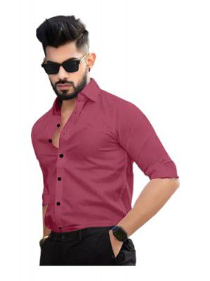 Pinkmint Cotton Spread Collar Long Sleeve Shirt for Men Formal Wear Office Wear Multicolour
