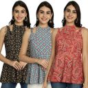 Pinkmint Halter Neck with Tie Back Short Combo Tops for Women ll Fancy Regular Fir Tops ll Casual Wear (Pack of 3)...