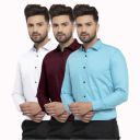 Pinkmint Men's Combo Shirt Cotton (Pack of 3)...
