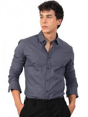 Pinkmint Mens Long Sleeve Button Down Shirt for Men Collared Casual Formal Soild Shirt