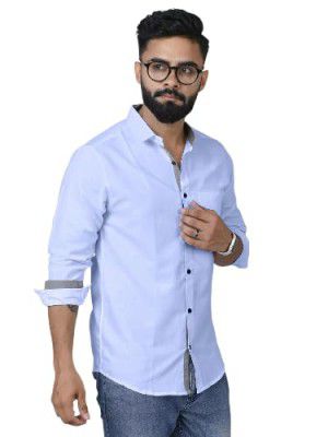 Pinkmint Mens Long Sleeve Button Down Shirt for Men Collared Casual Formal Soild Shirt