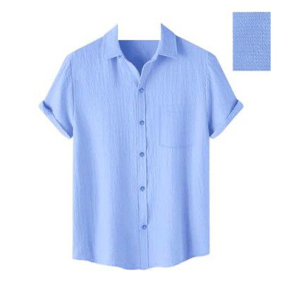 Pinkmint Popcorn Shirt for Men Spread Collar Long Sleeve Shirt Summer, Goa, Beach