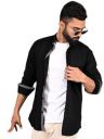 Pinkmint Shirt for Men Cotton Spread Collar Button Down Long Sleeve Shirt Home, Regular, Home (Pack of 1)...