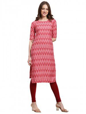 Pinkmint Stylish Women's Crepe Yellow Color Floral Printed Straight Kurti (C-350)