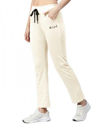 Pinkmint Women Cotton Track Pants with Both Side Pockets | Elastic Waist & Drawstring 