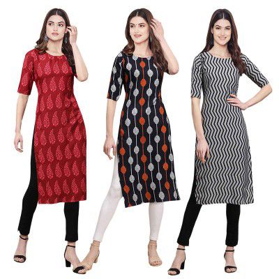Pinkmint Women's Crepe Regular Kurta