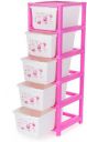 Pinkwhale 5 Compartments Plastic Printed Modular Drawer  (Pink)...