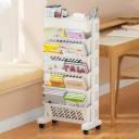 Pinkwhale 6 Compartments Plastic 6XL Office School Textbook File Organizer Shelf Suitable For Home School Office  (White)...