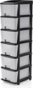 Pinkwhale 6 Compartments Plastic NEW 6XL STONE GREY COLOR MODULAR DRAWER SYSTEM MULTI PURPOSE STORAGE BOX BASKET (Grey, Black)...