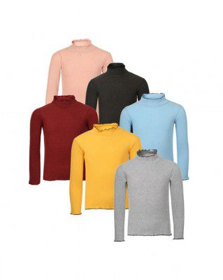 PIP N PAP Pack of 6 Round- Neck T-shirt