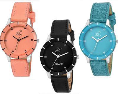 PIRASO Analogue Black Dial Girls' Watch