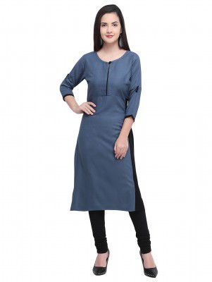 PISARA Women's Cotton Regular Kurta