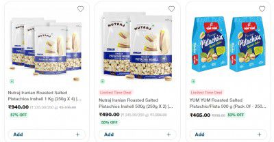 Pistachios Starts at Rs 940