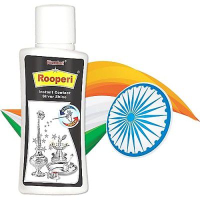 Pitambari Rooperi Silver Shine, Instant Silver Cleaner Liquid, Instant Cleaning For Jewellery, No Silver Loss, 50ml