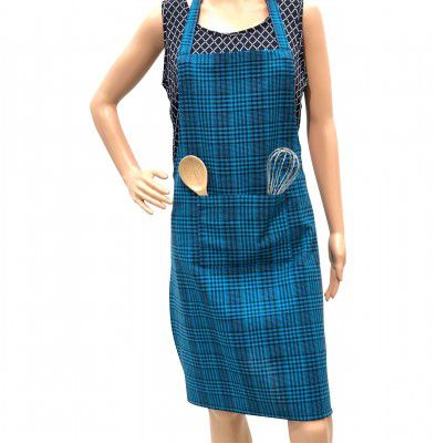 PIXEL HOME DECOR Cotton Apron 100% Cotton with Front Center Pocket with End Random Colour