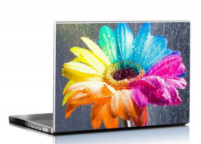 PIXELARTZ Laptop Skins Colorful Flower 15.6 Inches Laptop Skins/Stickers for Dell-Lenovo-Acer-HP (1068)
