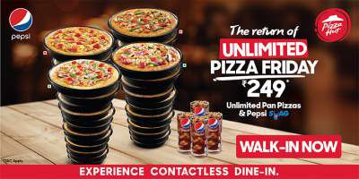 Pizza Hut Unlimited Pizza Friday @ Rs 249