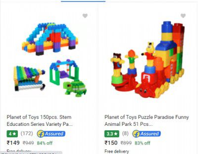 Planet Of Toys Building And Blocks Toys starting at ₹149