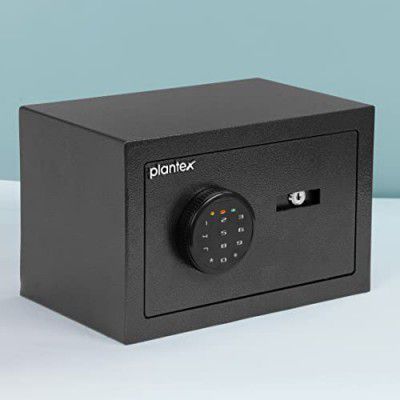 Plantex 10 Litres Digital Safe Locker for Home Security with Electronic Keypad and Double Safety Key Lock(Black)