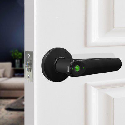Plantex Aluminium Smart Door Lock/Fingerprint Lock for Door/Biometric Smart Lock - (Black)