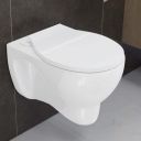 Plantex Commode for Toilet/Ceramic Western Toilet/Wall Hung Commode with Soft Closing Toilet Seat - P Trap Outlet (Caliber, White)...