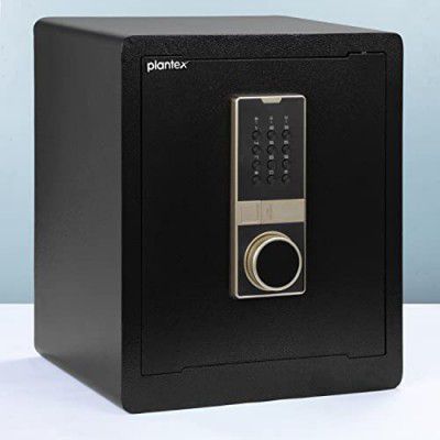 Plantex Digital Safe Locker for Home-Security locker with Digital Keypad and Key lock/Safety Box for Home - Black & Golden - 40 CU Litres