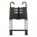 Plantex Heavy-Duty Black Aluminum Extension Telescopic Ladder with Hooks/Portable and Compact Foldable Ladder-EN131 Certified (3.8Meter/12.5 Feet)...