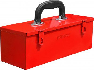 Plantex Metal Tool Box for Tool/Tool Kit Box for Home and Garage/Tool Box Without Tools (Red)