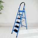 Plantex Premium 6 Step Ladder/Steel Ladder for Home Use/Wide Anti Skid Step Ladder/Non-Slip Handgrip(Blue & Black)...