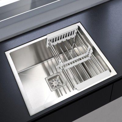 Plantex Premium Kitchen Sink/Heavy-Duty Stainless Steel Sink for Kitchen (21x18" - Silver Matt)