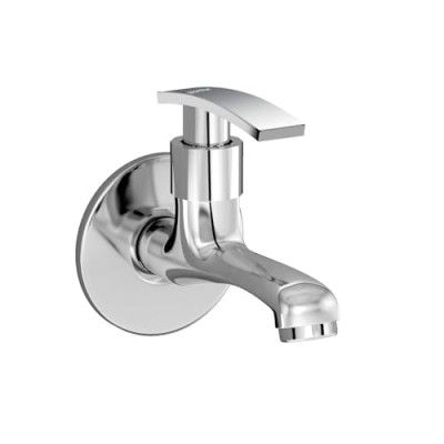 Plantex Single Lever Bib Cock for Bathroom Basin/Kitchen Sink Faucet/Faucet with Teflon Tape/Kitchen and Bathroom Accessories (Long Body-Chrome)