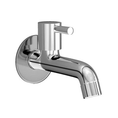 Plantex Single Lever Long Body Bib Cock Water Tap with Wall Flange & Teflon Tape for Wash Basin (MKS-1272-Chrome)