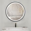 Plantex Stainless Steel Round Led Mirror Cabinet For Bathroom With Defogger And Bluetooth/Bathroom Storage Organizer/Shelf/Bathroom Accessories- 24X24 Inch, Black...
