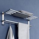 Plantex Stainless Steel Towel Holder Rack/Cloth Hanger for Bathroom, Bathroom Accessories -Chrome Finish, 24 Inch, Pack of 1...