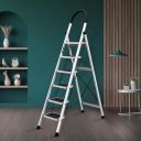 Plantex Steel Ladder for Home/Strong Foldable Wide 6 Step Ladder/Anti-Skid 6 Step Ladder - (Apex - White)...