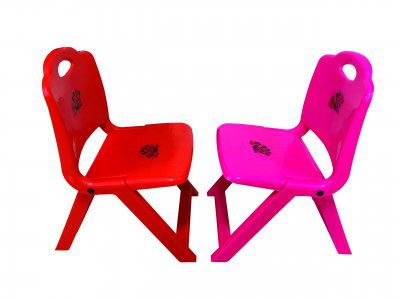 Plastic Chairs for Kids, Set of 2 (Red & Pink)