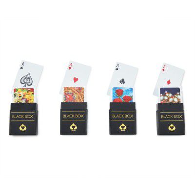 Plastic Playing Card Game with Case (Set of 4) Waterproof, Bridge Size - Multicolor for Kid